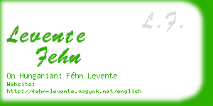 levente fehn business card